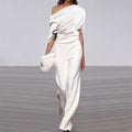 Off Neck Loose White Jumpsuit Best Women Clothes Trousers