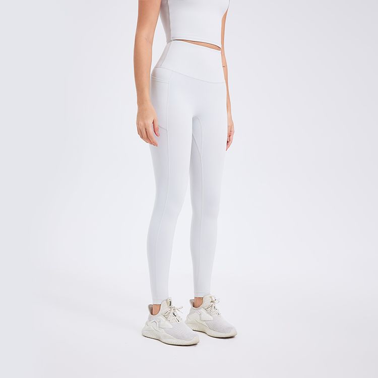Zero Sense Yogahose Nahtlos Nude Feel Seitentasche Peach Hip Raise Skinny Trainingshose