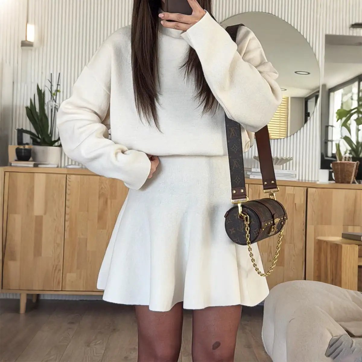 Casual Vacation Sweater Long Sleeve Dress Women Clothing Autumn Winter by Wanita Store