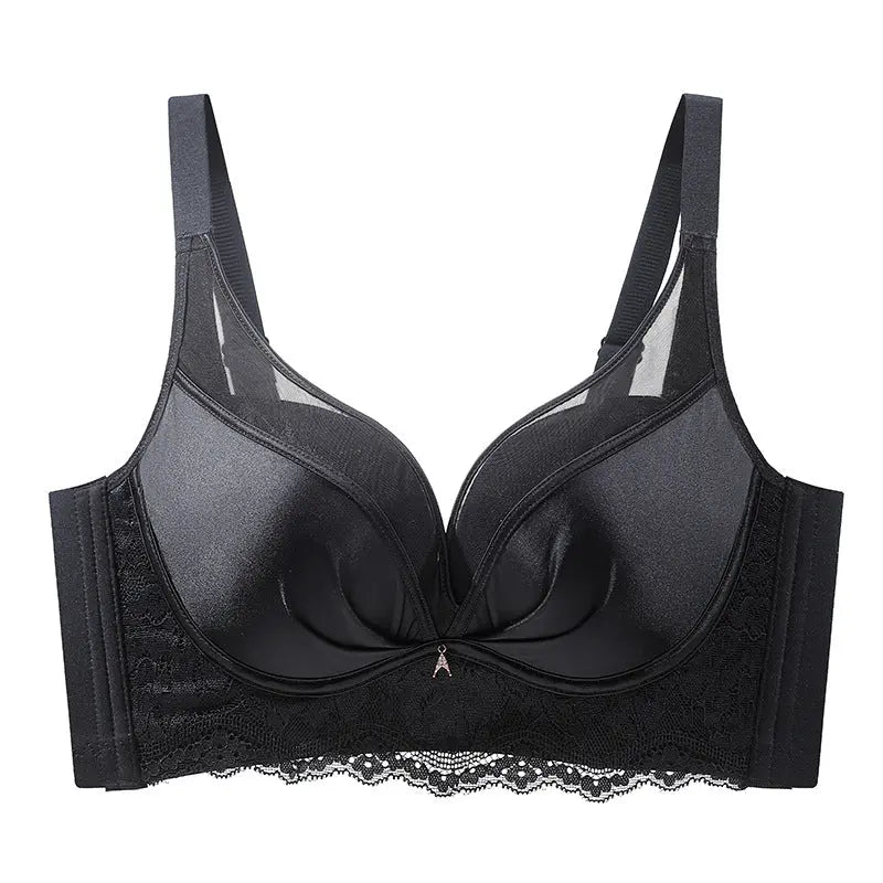 Seamless Satin Mesh Underwear Women&