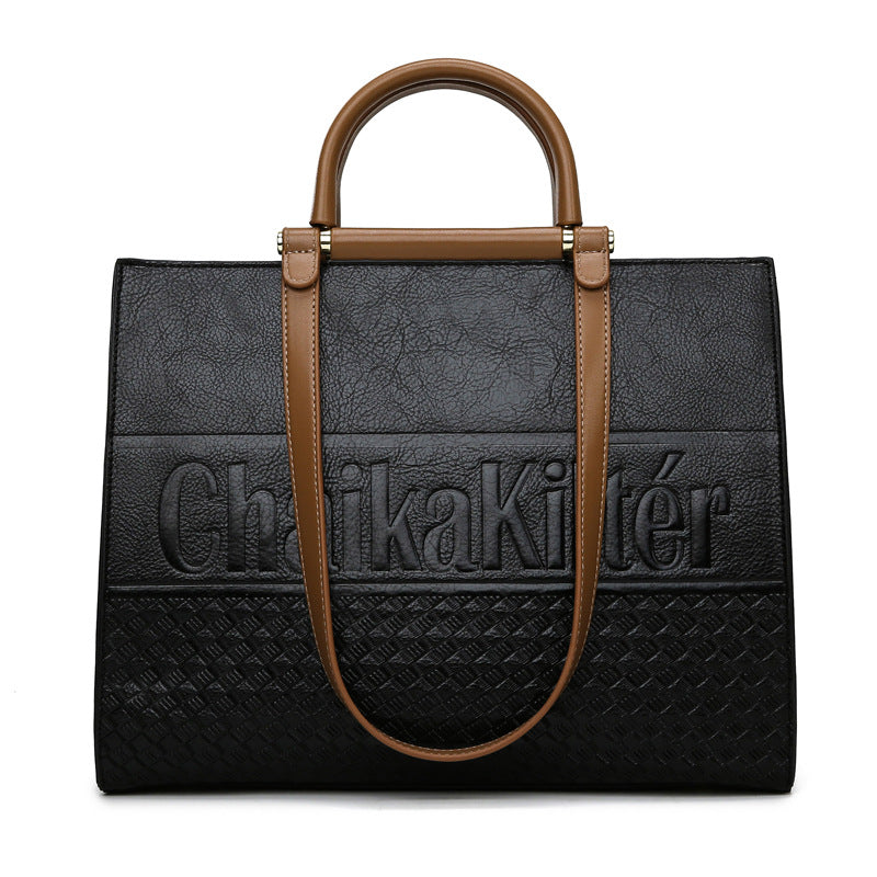 Handtasche, große Kapazität, Shopper für Damen, Bürotasche, elegante Damen-Prägetasche, Schultertasche