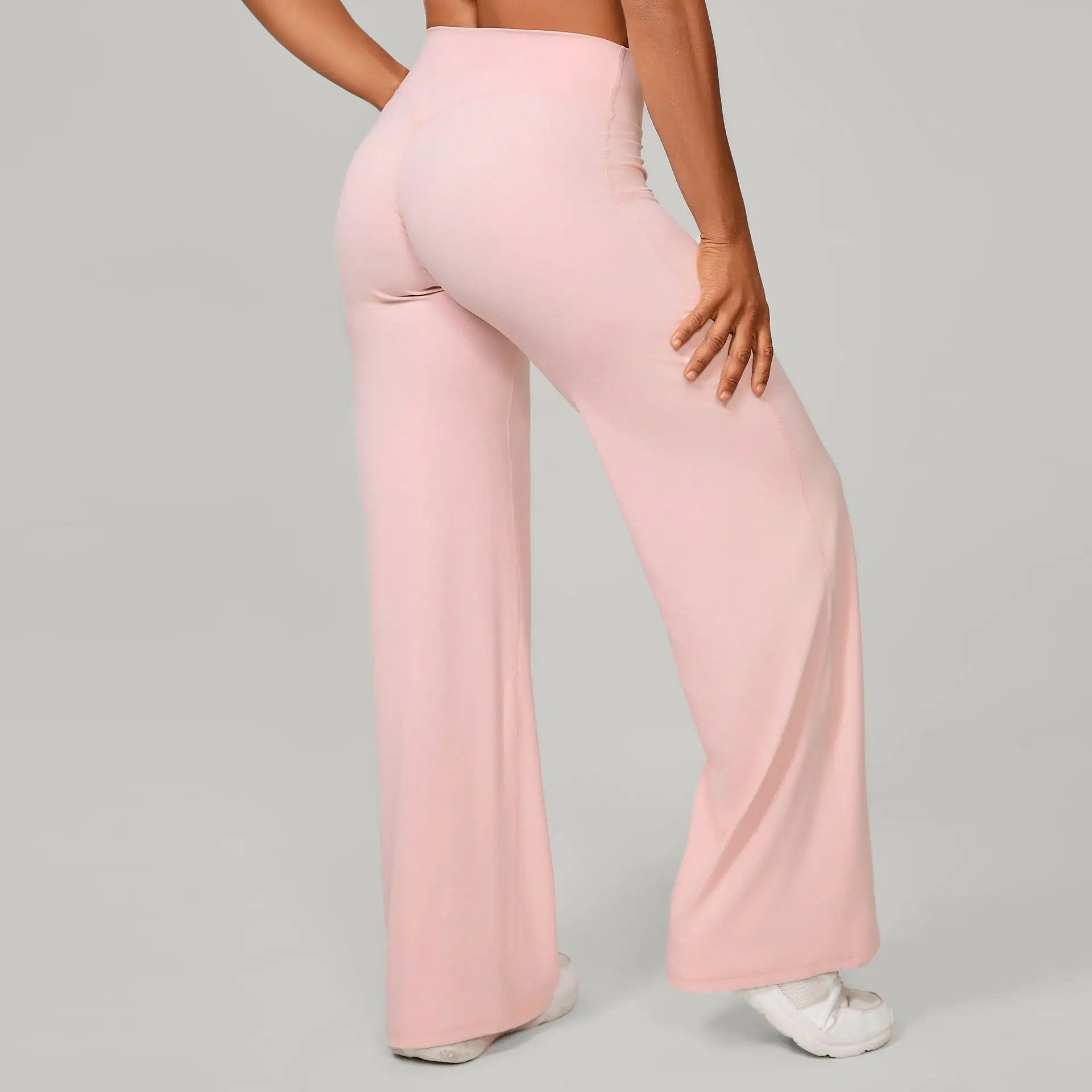 Autumn Sand Pilates Straight Yoga Pants All Match Loose Wide Leg Pants Running Sports Fitness Hip Showing Trousers by Wanita Store