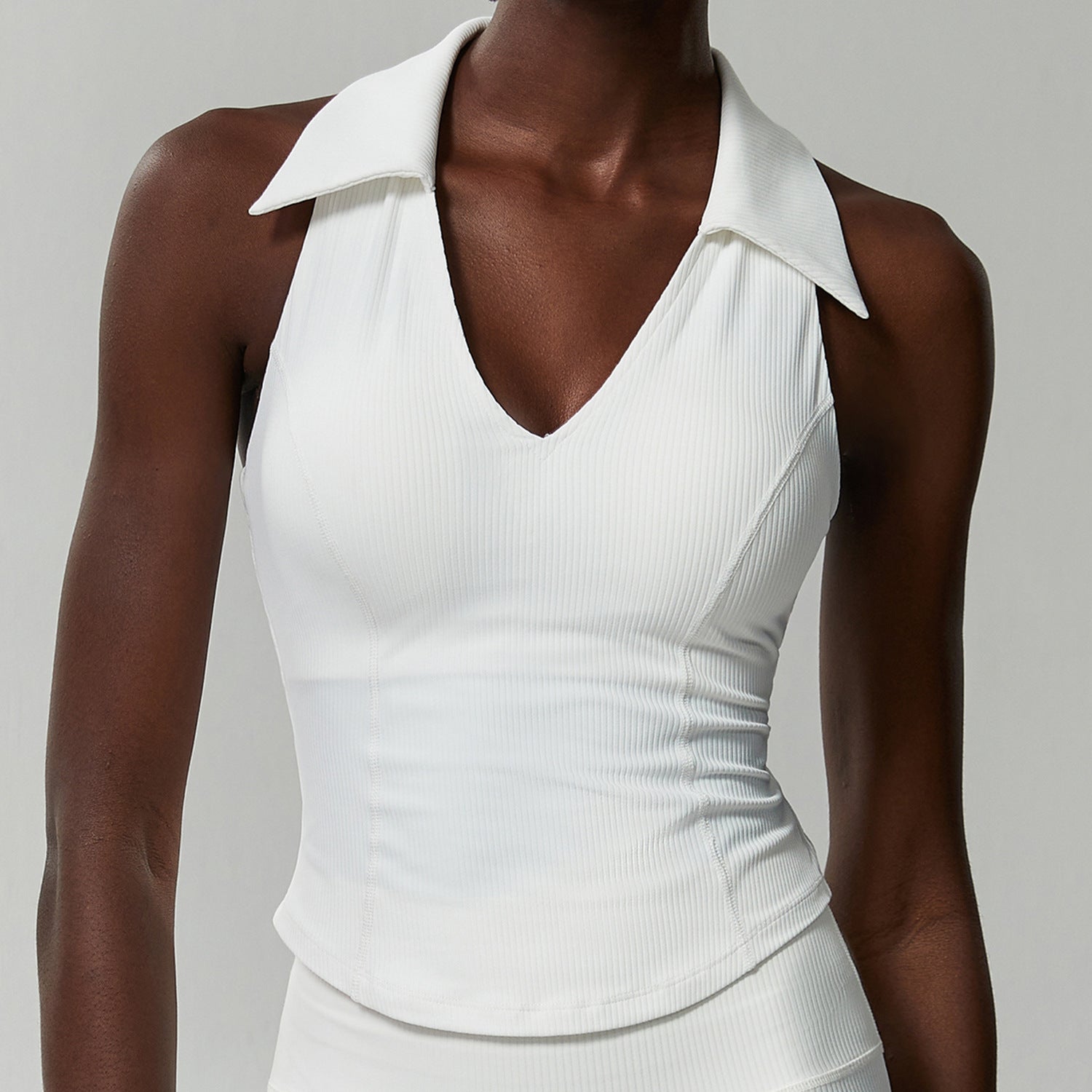 Latex Water Drop Cup V neck Fitness Sports Top Women Shockproof Quick Drying Running Yoga Tennis