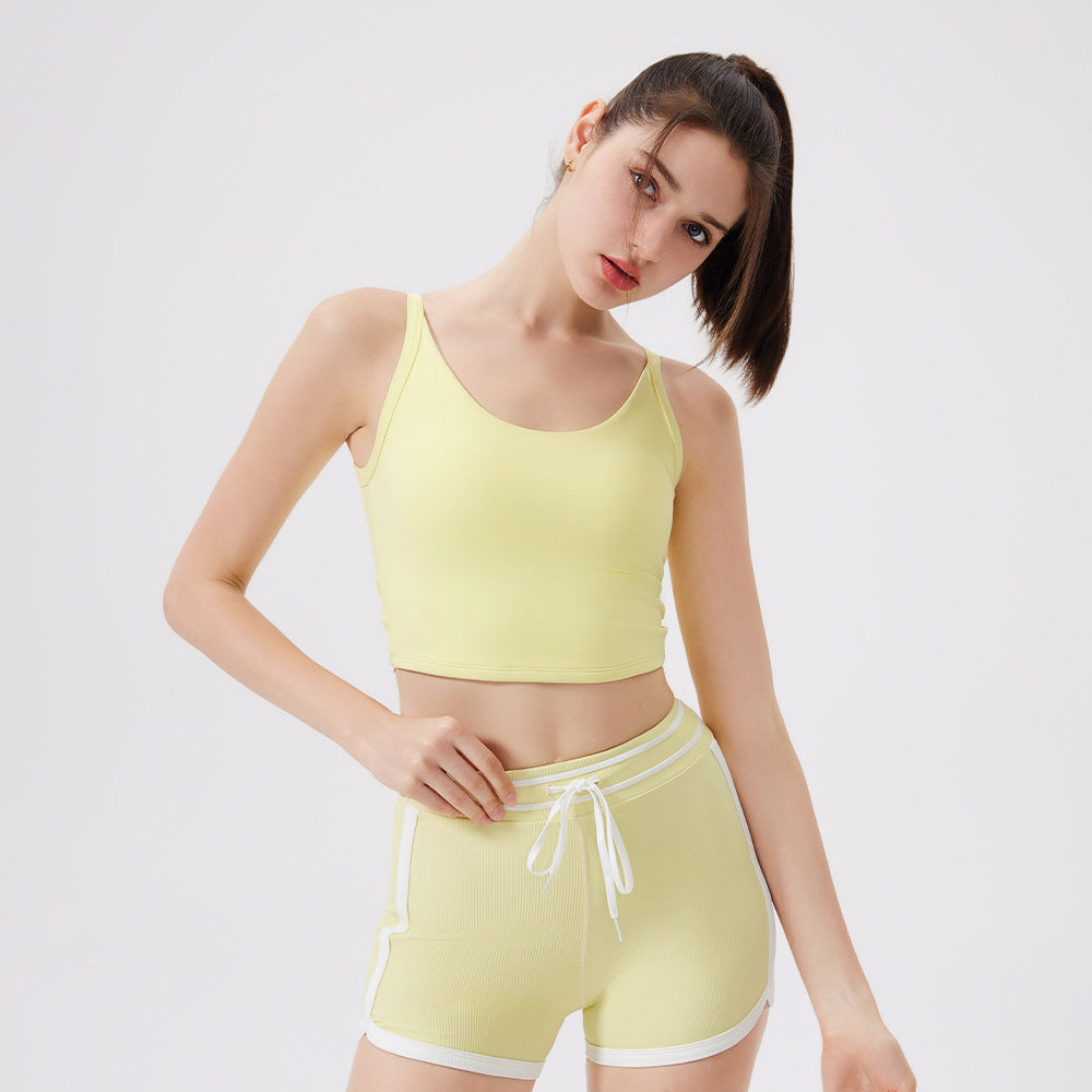 Cloud Sense Knot Beauty Back Yoga Unterwäsche Damen Stoßfest Yoga Kleidung Top Oberbekleidung Lauf-BH Workout Yoga Weste