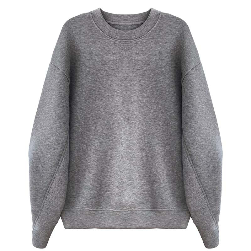 Modisches Memory-Baumwoll-Sweatshirt für Damen, Frühling, Herbst, dünnes Design, lockeres Oberteil aus Air-Layer-Stoff