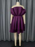 Sexy Tube Top Kleid mit Rüschensaum Cocktail-Abendkleid mit tailliertem Schnitt