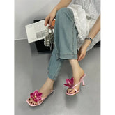 2025 Summer European and American New Fashion High-Heeled Sandals Thong Sexy Elegant Women&