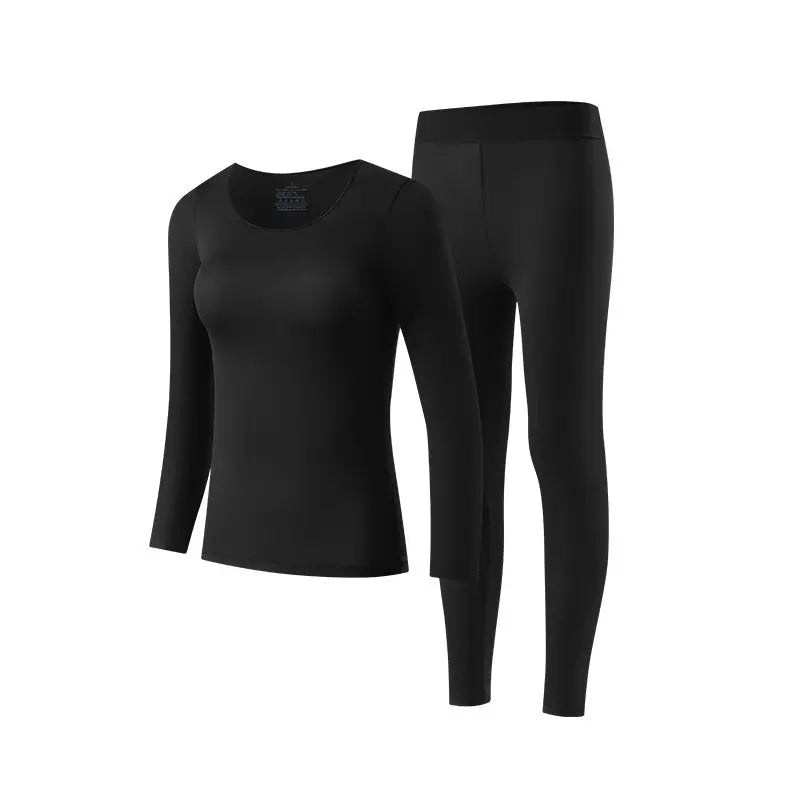 Seamless Thermal Underwear Set for Women, Invisible Thermal Thin Base Layer, Temperature-Regulating Autumn Long-Sleeve Top and Long Pants SHOPEZRA L.L.C.