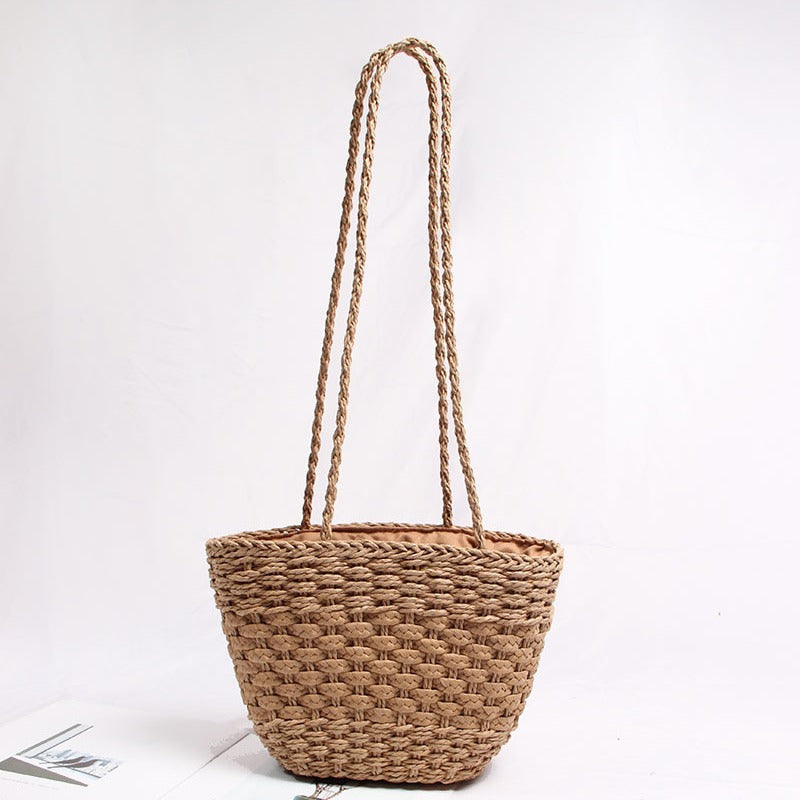Handgemachte Strohtasche Beste Tasche Umhängetasche Gewebte Tasche Damentasche Literarische Handtasche Kleine Tasche Urlaub Strandtasche