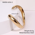 Design Texture around Open Ended Bracelet Stainless Steel Bracelet Gold Plated Light Luxury Bracelet