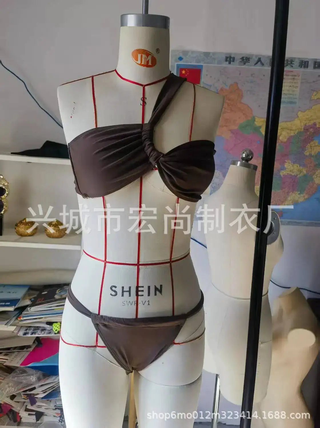 Swimsuit for Women 2025 European and American High-End One-Shoulder Twist Bikini Russian Sexy Drawstring Thong Split Swimsuit by Dropshipman