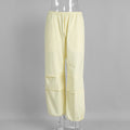 Wide Leg Trousers Women Autumn Low Waist Drawstring Trousers Pleated Pure Cotton Workwear Trousers Women