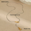 Stainless Steel Necklace Long Water Drop Pull out Y Shaped Chain Necklace for Women Cold Necklace for Women