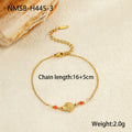 Summer Ocean Coconut Shell Embellished Stainless Steel Bracelet Titanium Steel Plated 18K Gold Stacked Bracelet