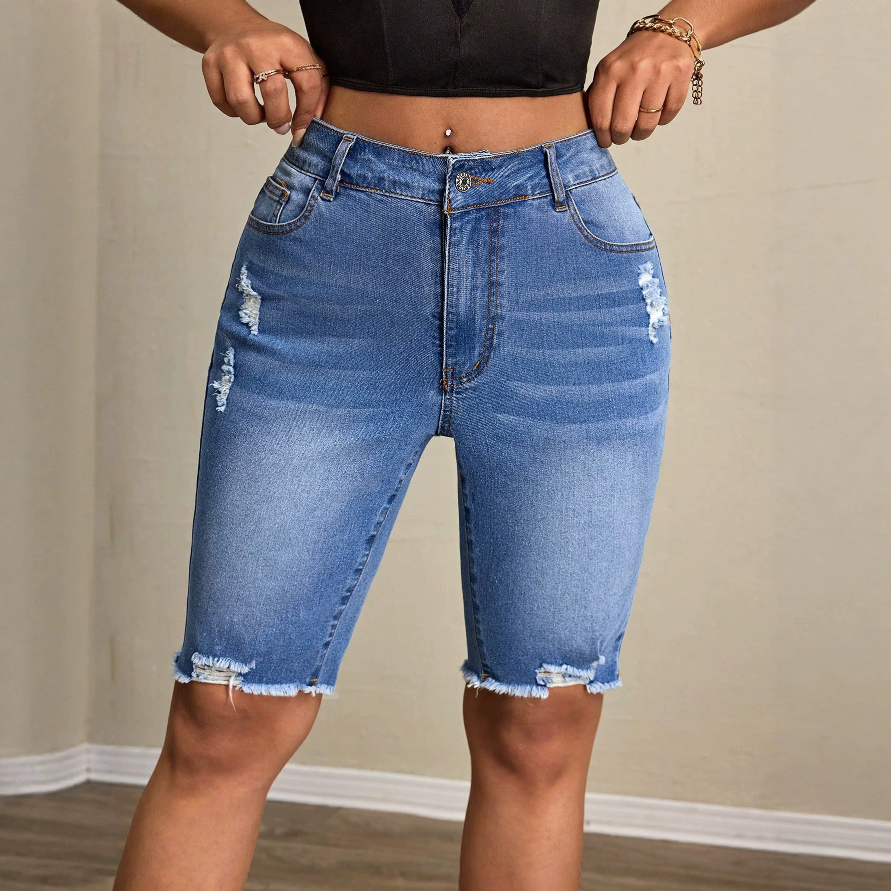 All Match Casual Women Denim Tight Shorts