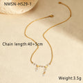 Exquisite Tassel High Grade Stainless Steel Necklace Plated 18 Real Gold Inlaid Zircon All Match Clavicle Chain