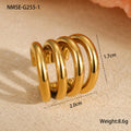 Minimalist C Shaped Ear Clip Non-Pierced Ear Bone Clip Multi Layer Normcore Stainless Steel Ear Rings