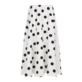 Damen Polka Dot bedrucktes Kleid Sexy Urlaub A-Linien Schlankheitsrock