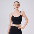 Cloud Sense Beauty Back Spaghetti Strap Lace Yoga Vest with Chest Pad Pilates Workout Bra Sports Underwear for Women