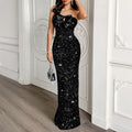Women Elegant Evening Dress Tube Top Sexy Maxi Dress