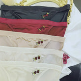 Noble and Elegant European and American Court Noble Satin Ladies Underwear Ice Silk Rose Embroidered Underwear for Women SHOPEZRA L.L.C.