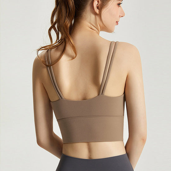Einteilige Sportunterwäsche Damen Anti-Schock und Anti-Sagging Hochfester Lauf-BH Yoga-Weste Damen Feste Cups Grenzüberschreitend
