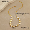Beach Ocean Shell Necklace Stainless Steel Collarbone Necklace Bracelet Niche Summer