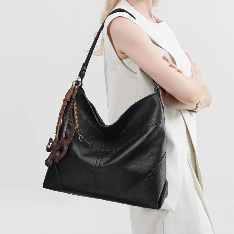 Tote Bag Damen All-Match Simple Casual Schultertasche Große Kapazität Büro High Sense Unterarmtasche