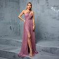Kleid Ärmellos Schmale Passform Hohe Taille Samt Sexy Cutout Geschlitztes Kleid Maxikleid für Damen Urlaub