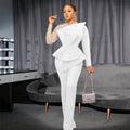 Jumpsuit mit Spleißperlen, figurbetontes Cocktailkleid