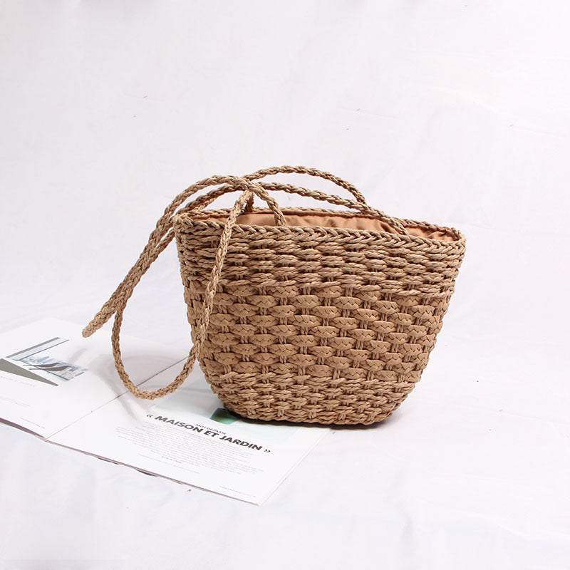 Handgemachte Strohtasche Beste Tasche Umhängetasche Gewebte Tasche Damentasche Literarische Handtasche Kleine Tasche Urlaub Strandtasche