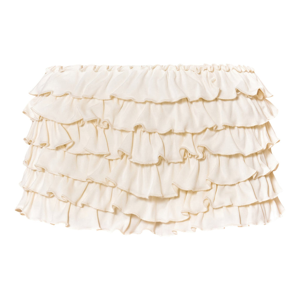 Damenbekleidung Einfarbig Rüschen Wellig Freizeit Laternenkleid Kurzer Rock Culottes