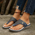 Summer New Wedge-Heeled Slippers for Women, Heightening Casual Rhinestone Thong Sandals for Outer Wear, Beach Flip-Flops, Large Size Shoes SHOPEZRA L.L.C.