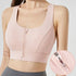 One-piece Zipper Sports Underwear Yoga Vest Running Fitness Shockproof Outer Wearing Bra Women&
