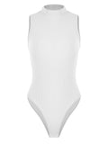 Damen Sommer Sexy Schmal Gerippter Ärmelloser Overall