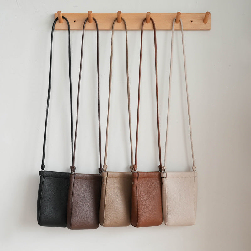 Einfache kleine Umhängetasche Vertikale Handytasche Damen Mini-Umhängetasche Klein