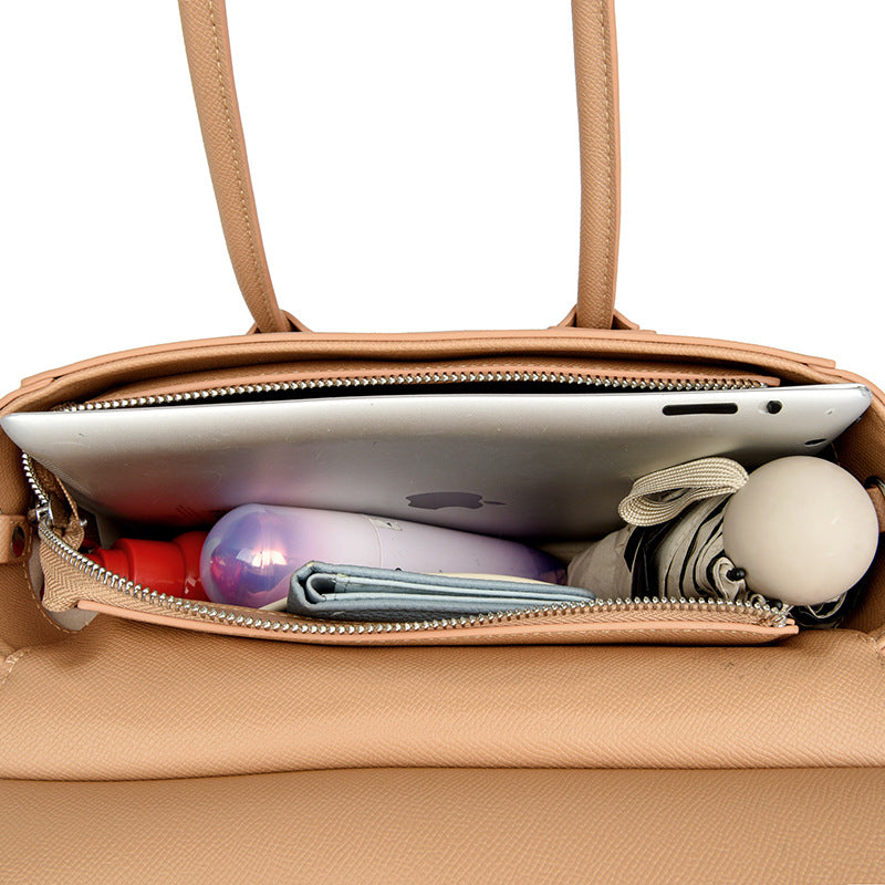 Handtasche Lächeln Gesicht Tasche Hochwertige Große Kapazität Bürodame Tasche Einfache Textur Schulter Messenger Bag für Frauen