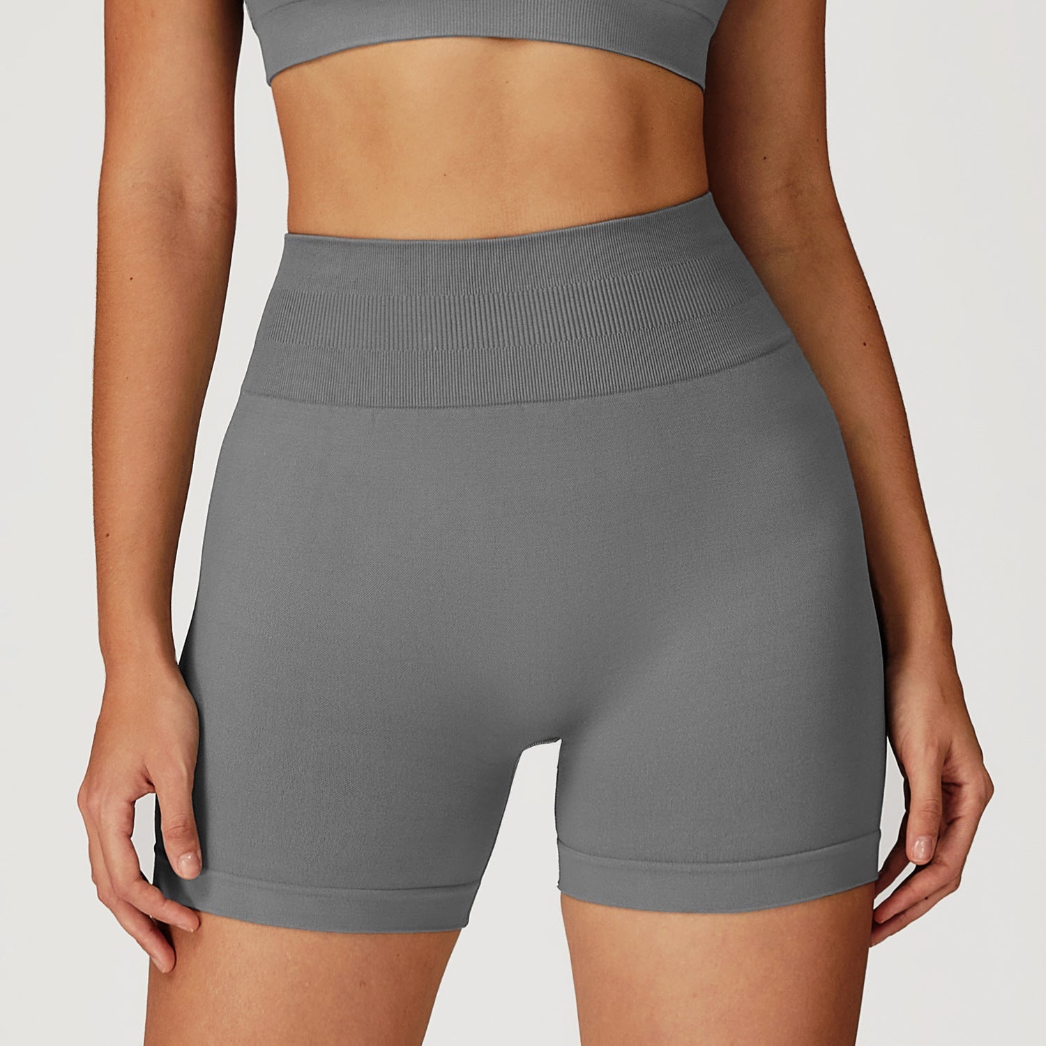 Nahtlose Yoga Shorts Damen Sommer Hohe Taille Skinny Hüftstraffung Outdoor Sport Laufen Fitness