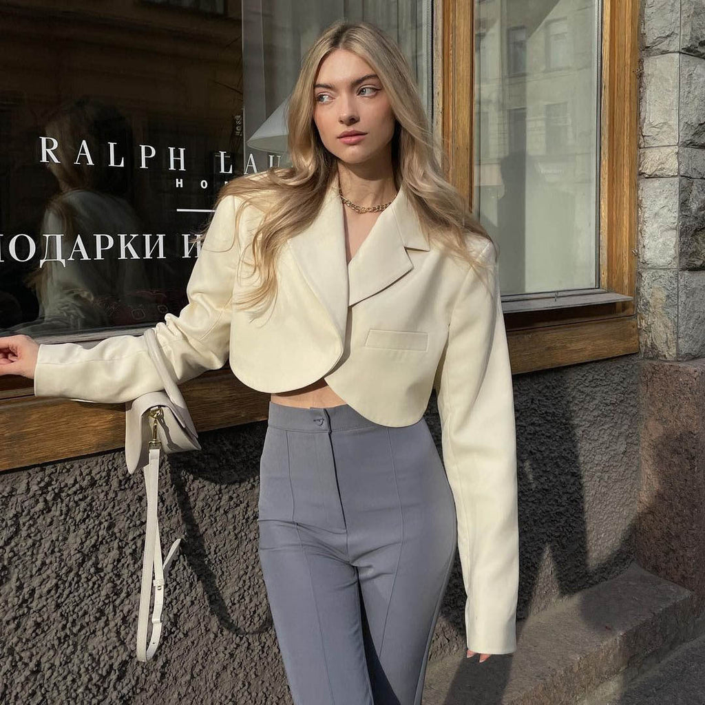 Sexy kleiner Blazer Herbst Winter Lässiger kurzer Damenblazer Oberbekleidung