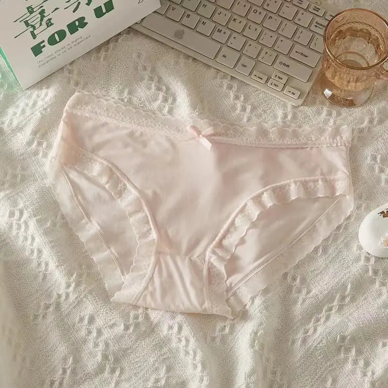 New Cream Girl Underwear Solid Color Seamless Quick-Drying Lace Sexy Ultra-Thin Summer High-End Thin Mask Shorts SHOPEZRA L.L.C.
