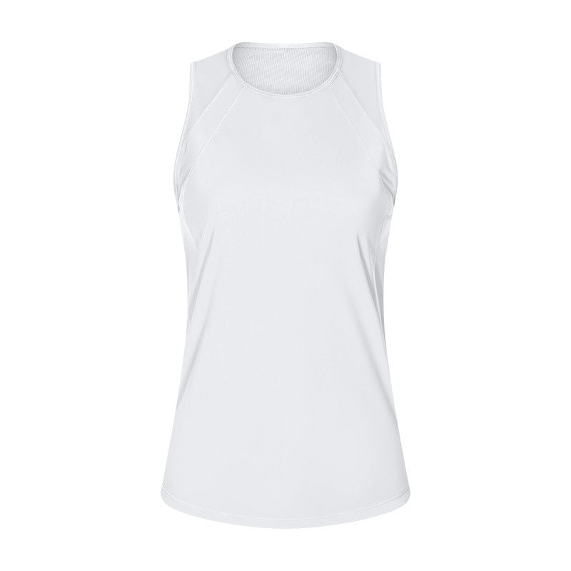Spring Summer Back Hollow Out Cutout Sports Sleeveless T shirt Light Breathable Cooldry Workout Top
