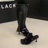 2025 New Style Thong-Toe Roman Sandals for Women, Sexy Stiletto High-Heeled Long Tube Boots, Can Be Worn in Two Ways as Outdoor Slippers SHOPEZRA L.L.C.