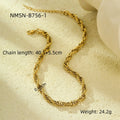 All Match Stainless Steel Twist Necklace Winding Niche High Grade Design Titanium Steel Clavicle Chain Necklace Accessories