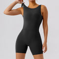 Nude Feel Hollow Out Cutout Out Beauty Back Yoga Jumpsuit Eng Anliegender Sport Fitness Hip Lifting Jumpsuit Yoga Shorts Damen