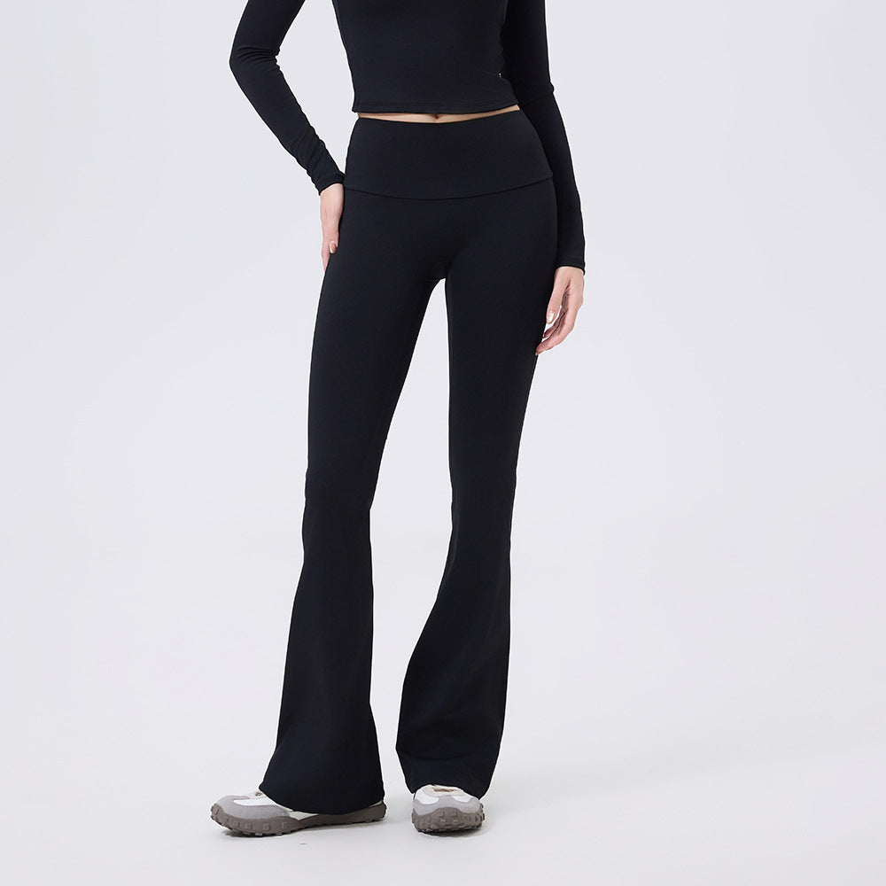 Low Waist Wide Brimmed Bell Bottom Pants Yoga Trousers for Women Sexy Slimming Skinny Workout Pants Slim Fit Hipp Lifting Pants