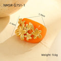 Ring Floral Design Ring Floral Brocade Bunch Light Luxury High End All Match Jewelry Popular Women