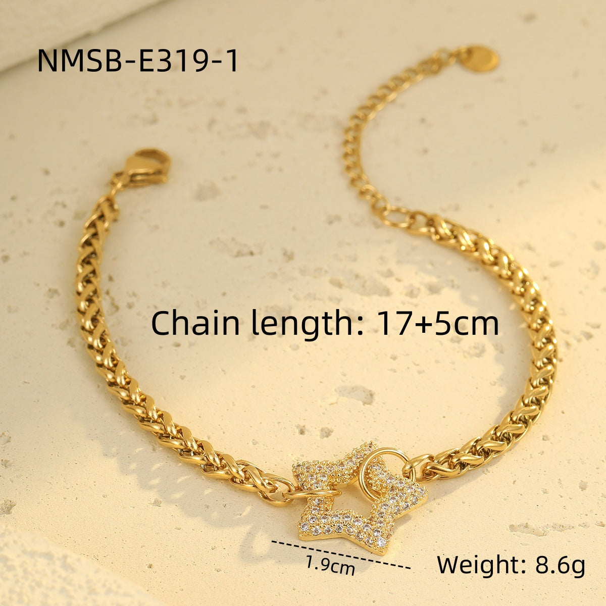 Bracelet Affordable Luxury Star Bracelet Niche Advanced Stainless Steel Bracelet Wild Bracelet Women
