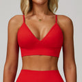 Sollinarry Nahtloser Yoga-BH mit doppelten Schulterträgern, Beauty Back, schnelltrocknendes Sport-Top, Oberbekleidung für Laufen, Fitness, Yoga