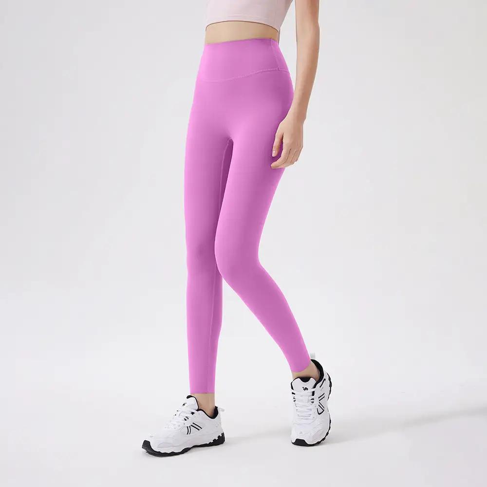 Hip Lifting No Size Nude Feel Yoga Pants Women High Waist Belly Contracting Sports Hip Shaping Fitness Pants Yoga Trousers by Wanita Store