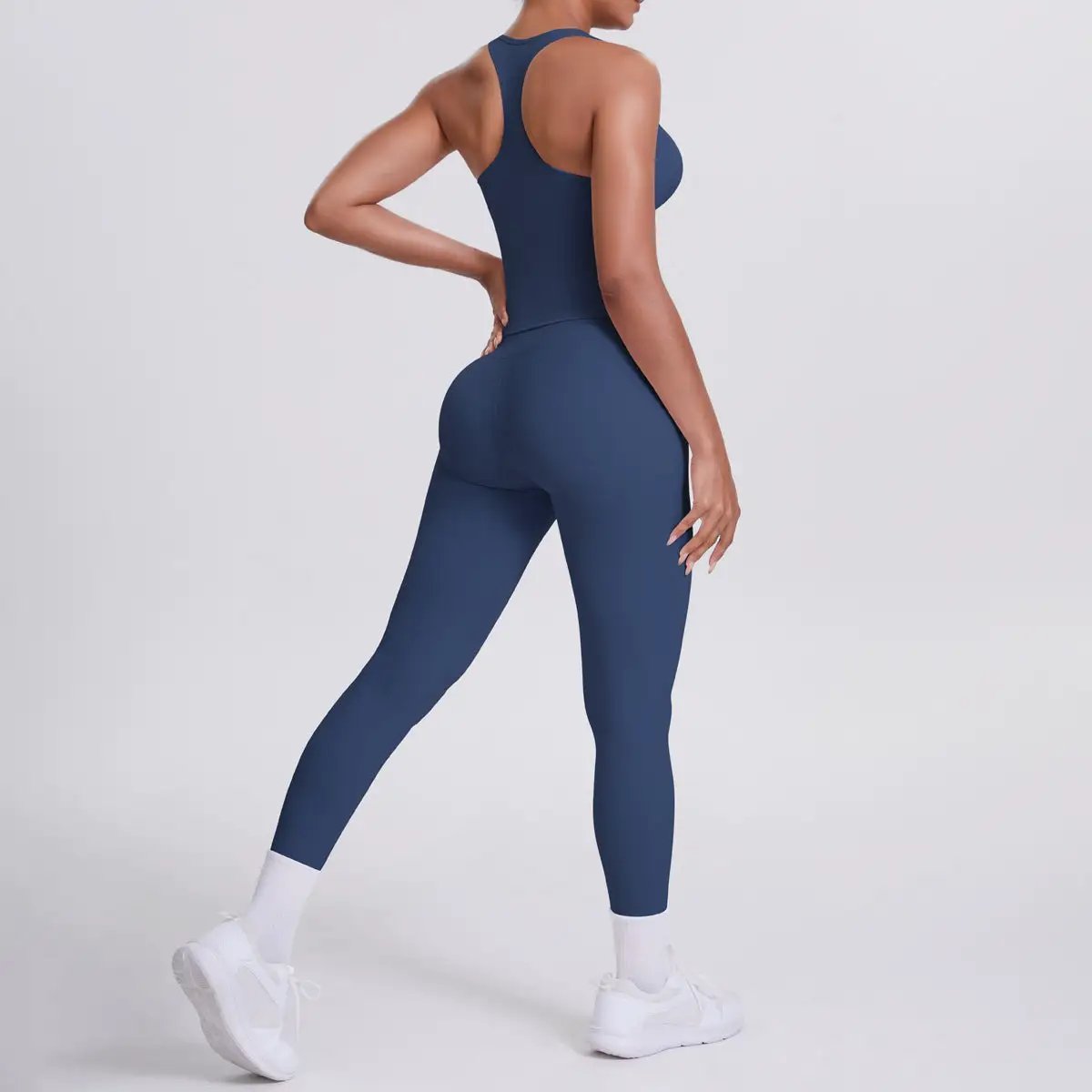 Brushed H Shaped Beauty Back Sports Vest Pants Tight Quick Dry Casual Running Fitness Yoga Wear Women by Wanita Store